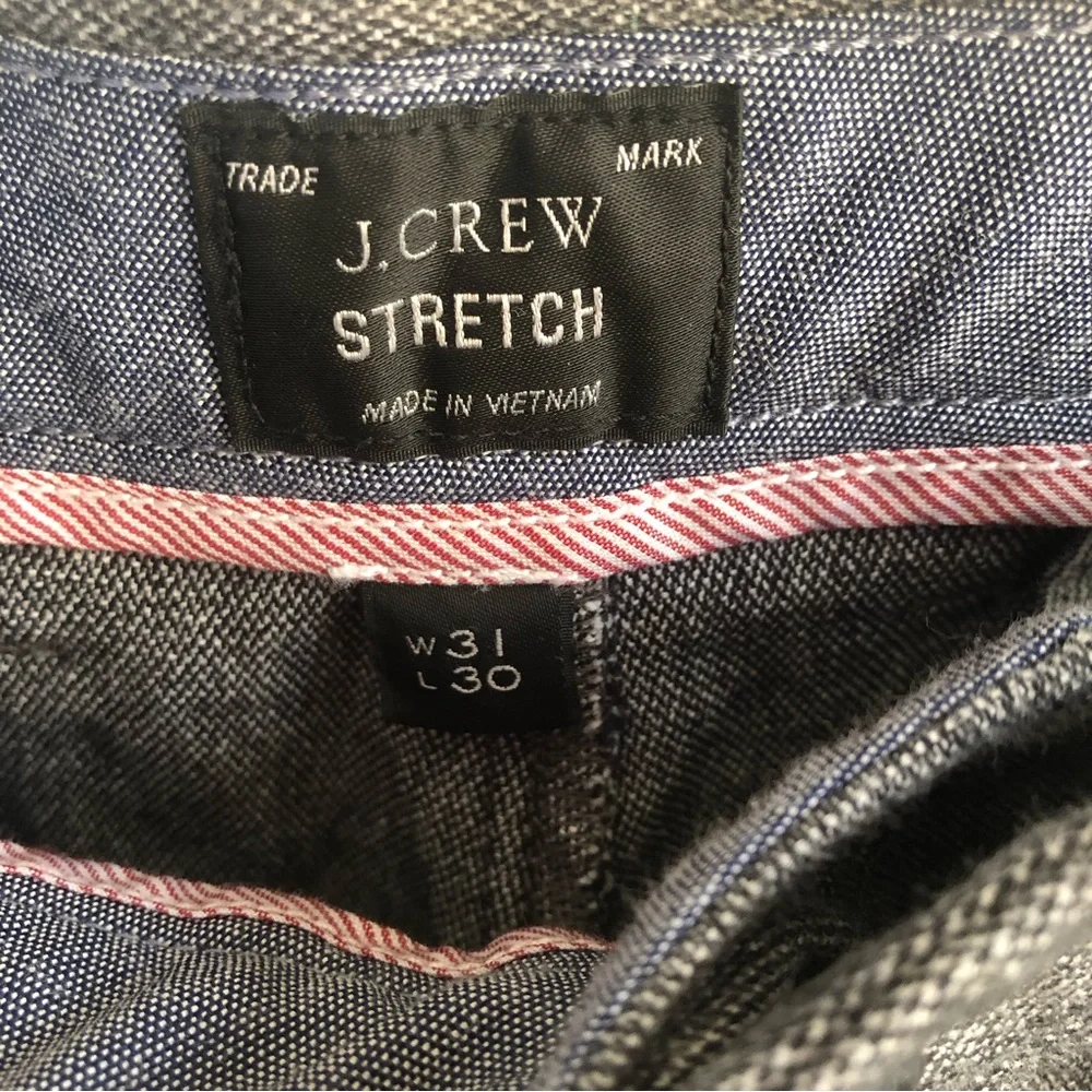 J. CREW Trousers Size 31/30 Cotton Stretch 770 Stretch Career Preppy